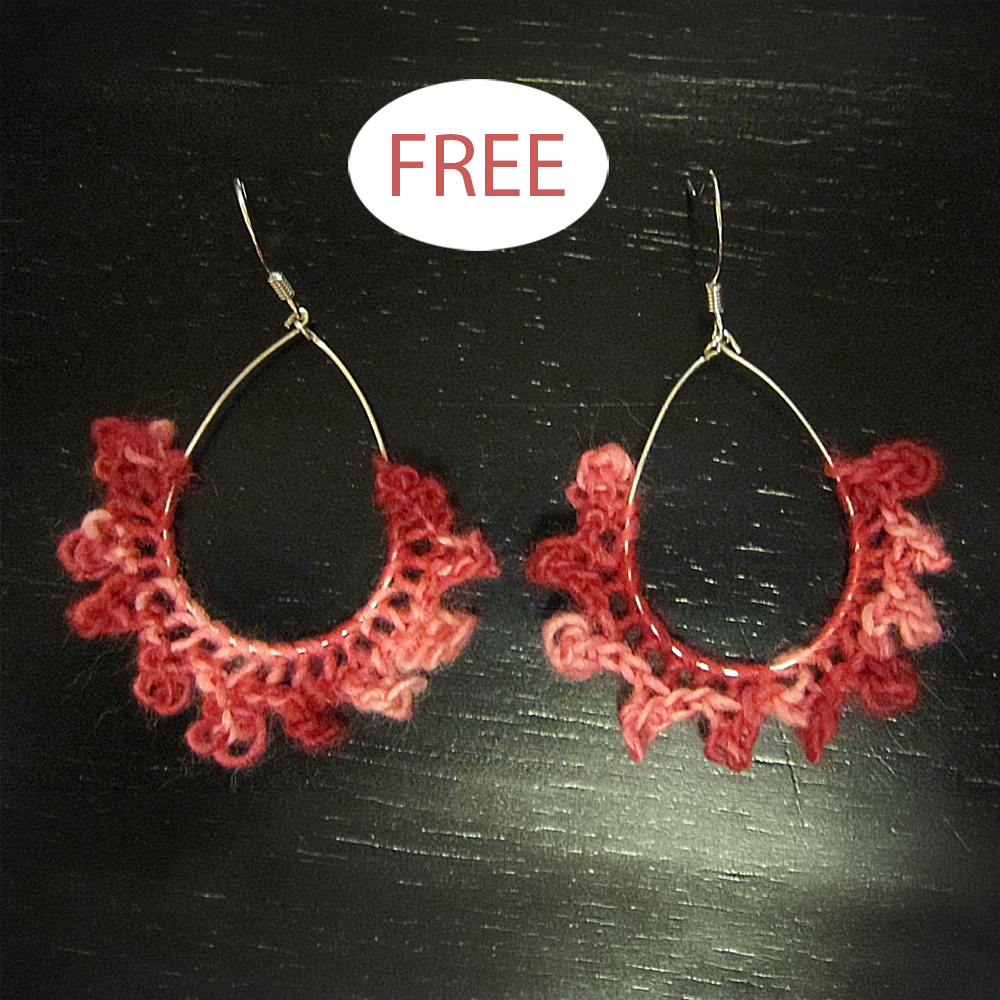 Free Picot Earrings Knitting Pattern
