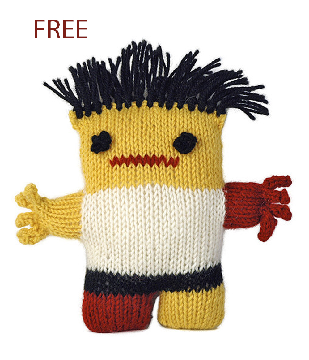 Modern Mondrian Blanket Free Knitting Pattern Garter Stitch Blanket