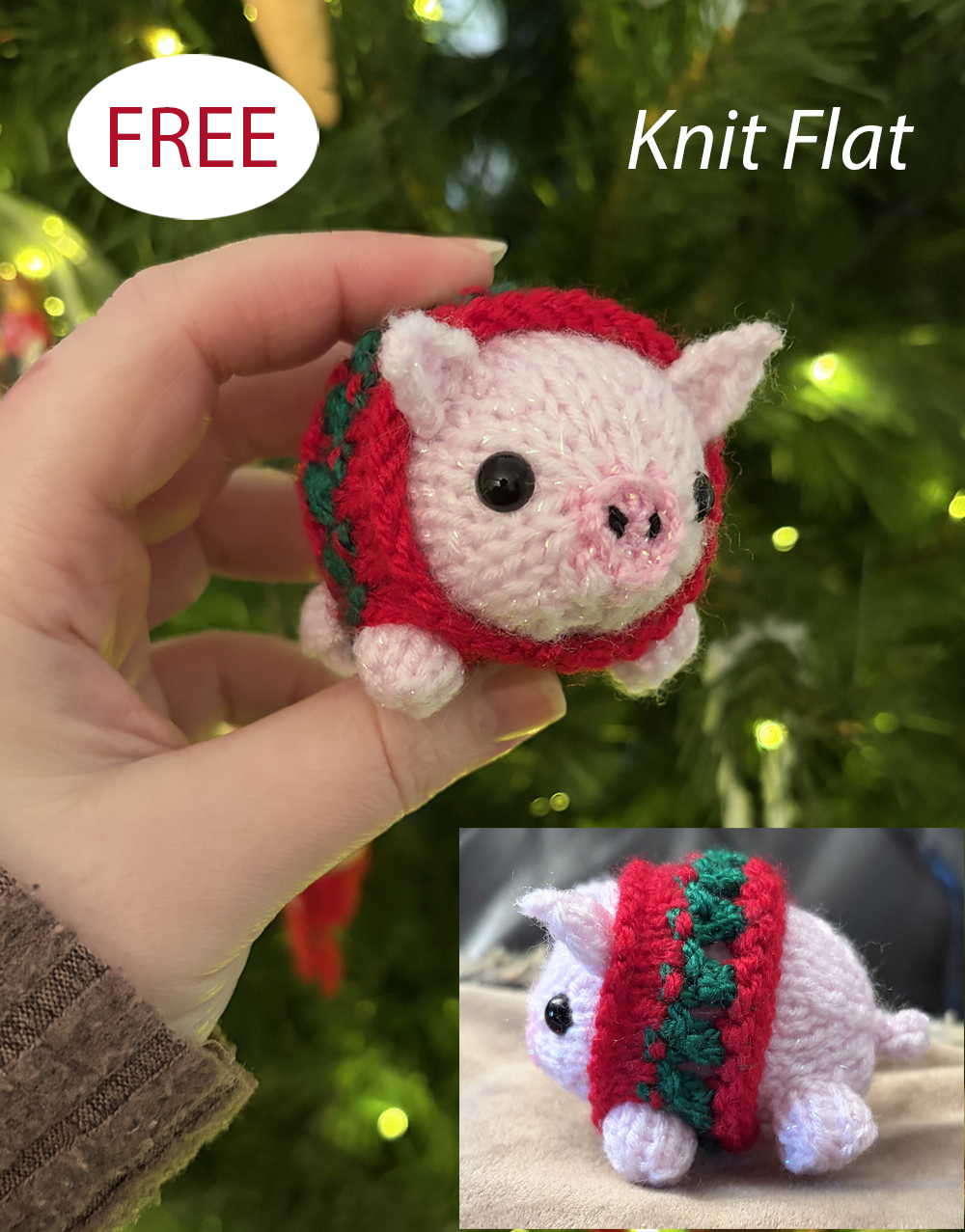 Free Knitting Pattern Pig in Blanket Toy