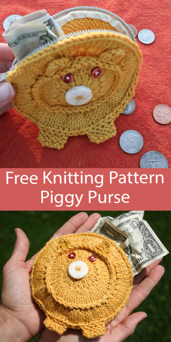 Free Piggy Purse Knitting Pattern