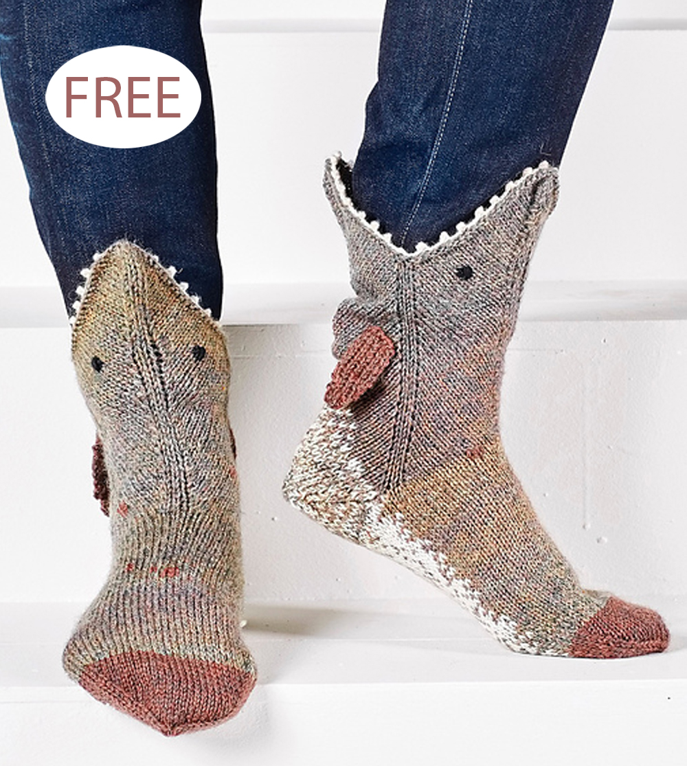 Free Fish Socks Knitting Pattern
