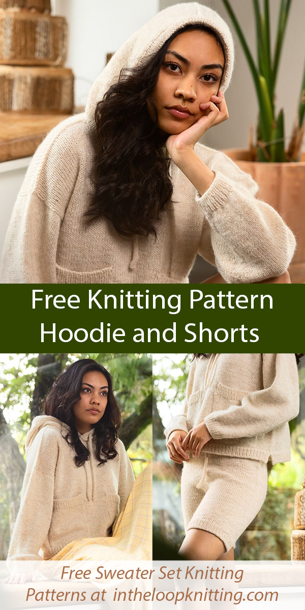 Free Hoodie and Shorts Knitting Pattern Pilgrim Sweater and Estella Pants