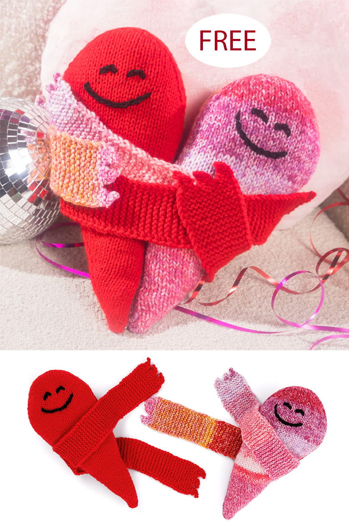 Pal-entines Pillow Free Knitting Pattern
