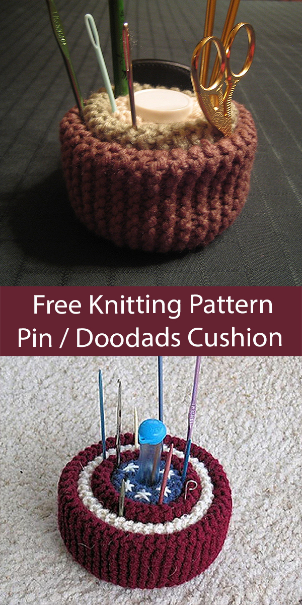 Free Pincushion Knitting Pattern Pin Cushion or Doo-dads Cushion