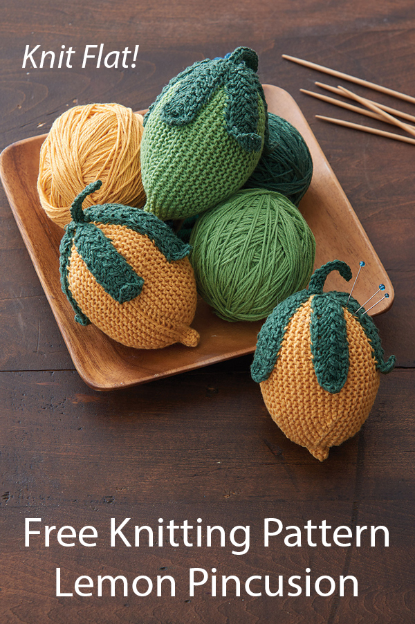  Lemon Pincushion Free Knitting Pattern