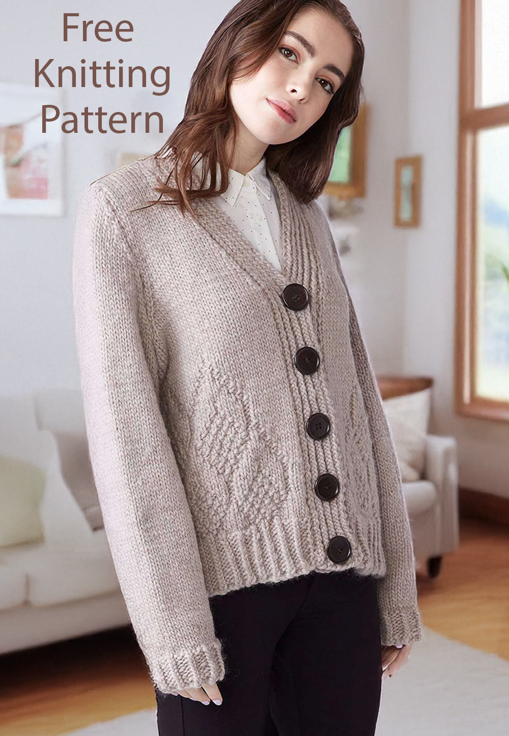 Free Knitting Pattern Pinegrove  Cardigan