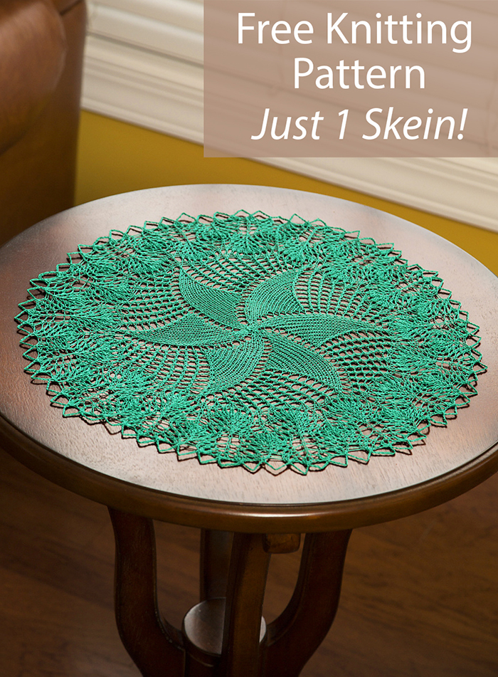 Free Pinwheel Knit Doily Knitting Pattern