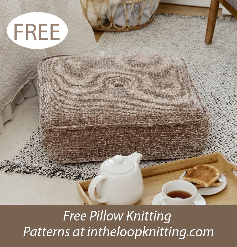 Free Knitting Pattern Piped and Tufted Pillow