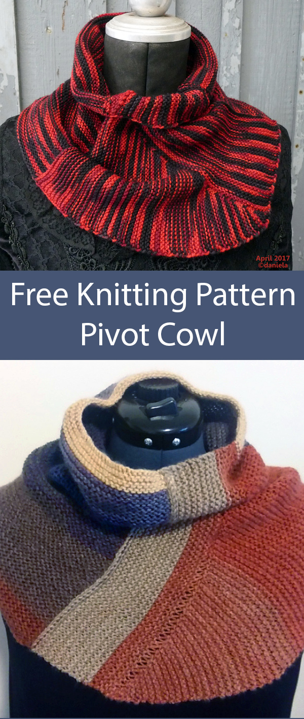 Free Knitting Pattern for Easy Pivot Cowl