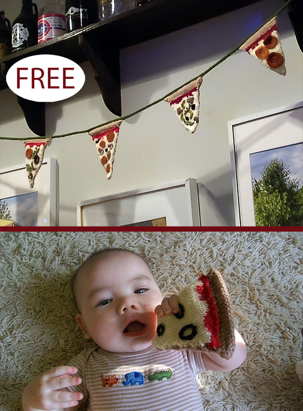 Free Pizza Party Bunting Knitting Patterns