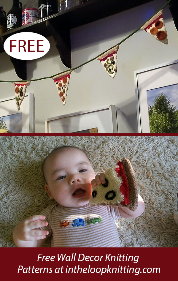 Free Pizza Party Bunting Knitting Patterns