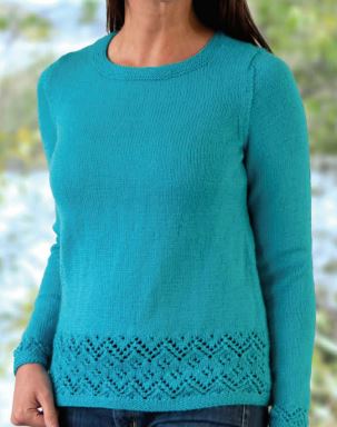 Free Long-Sleeved Sweater Knitting Patterns - S-Lace Pullover