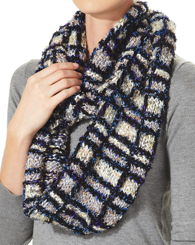 Free Knitting Pattern for Carnegie Hill Classic Plaid Scarf