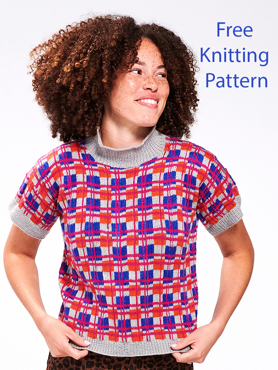Free Plaid Sweater Knitting Pattern
