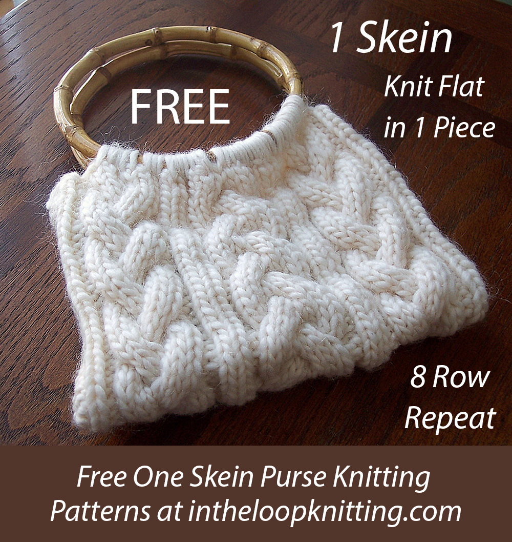 Free Plait Cable Purse Knitting Pattern