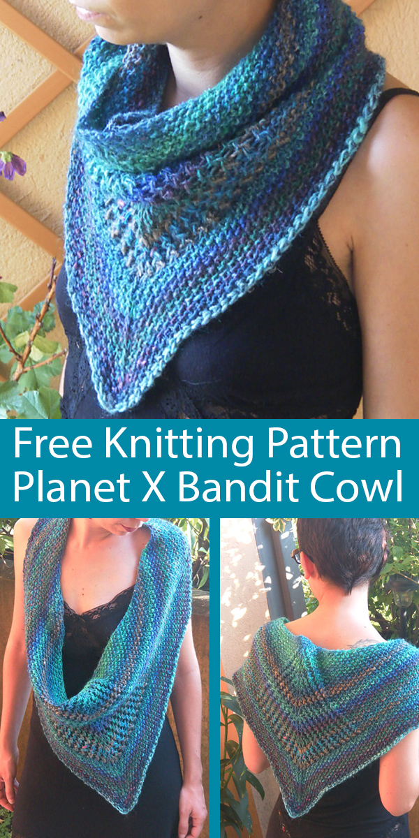 Free Knitting Pattern for Planet X Bandit Cowl