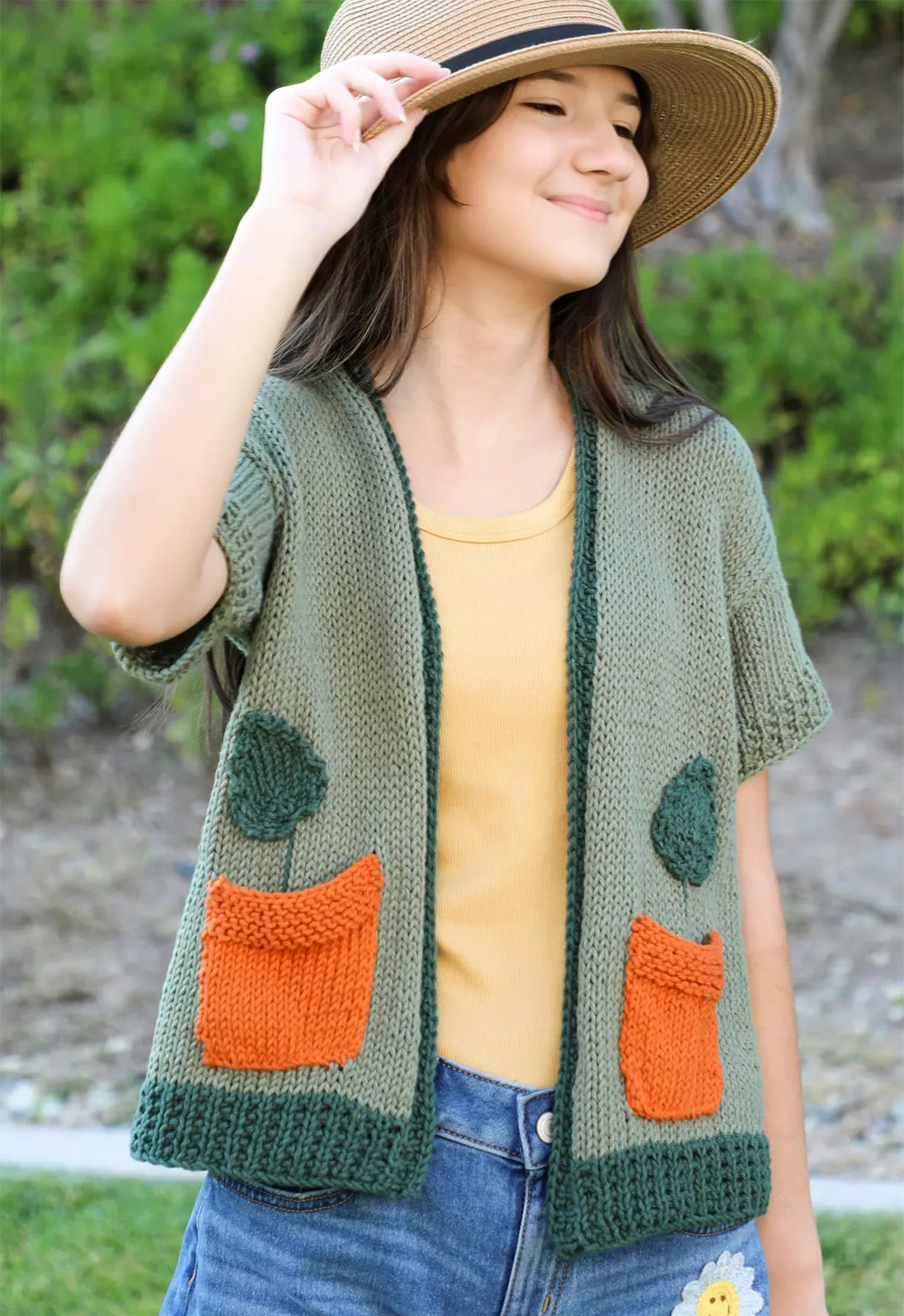 Plant Lady Cardigan Knitting Pattern 