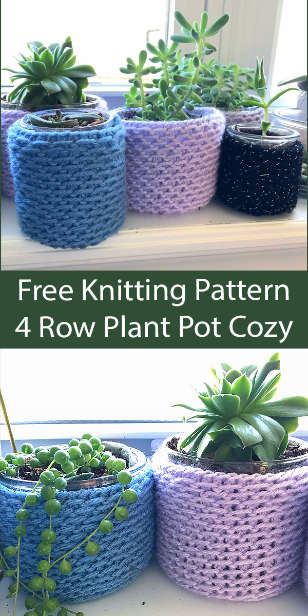 Free Knitting Pattern Plant Pot Sweater Cozy