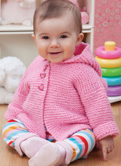 Free baby hoodie knitting patterns uk