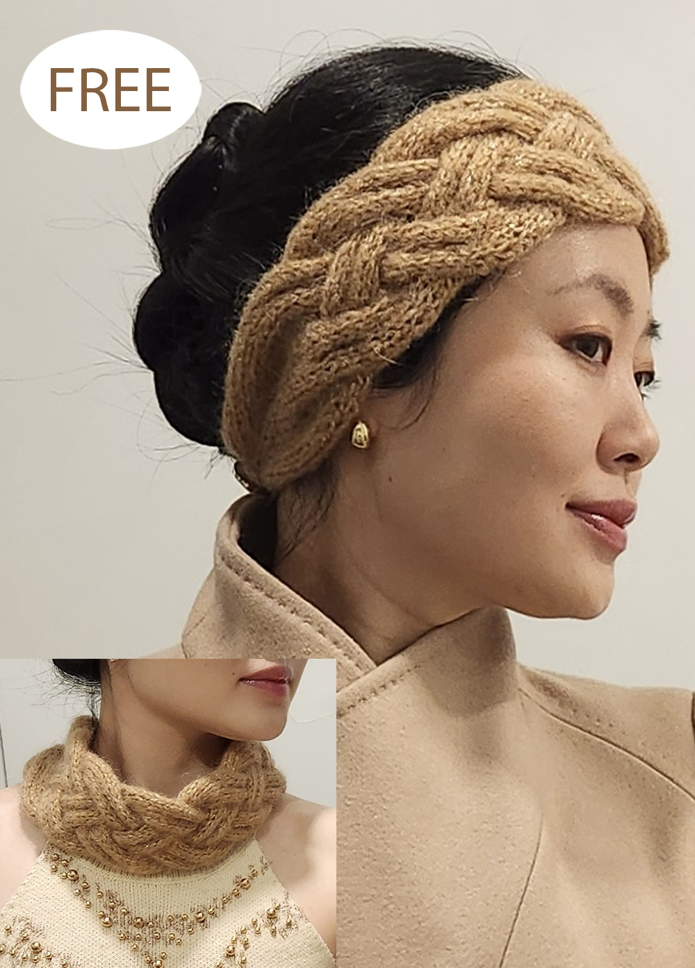 Free Plush Braided Headband Knitting Pattern