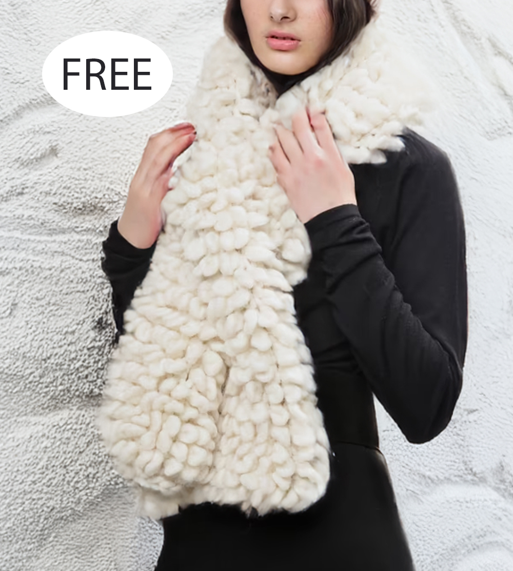 Free Plush Perry Scarf Knitting Pattern 