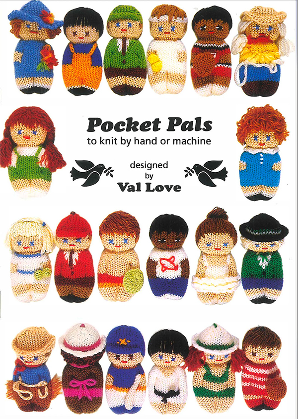 Pocket Pals Knitting pattern for easy Pocket Dolls