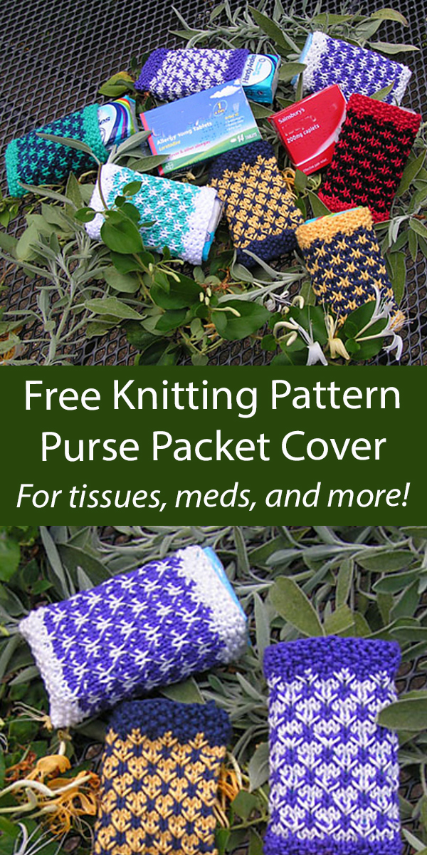 Purse Packet Free Knitting Pattern Pocket Tissue Pack Cover