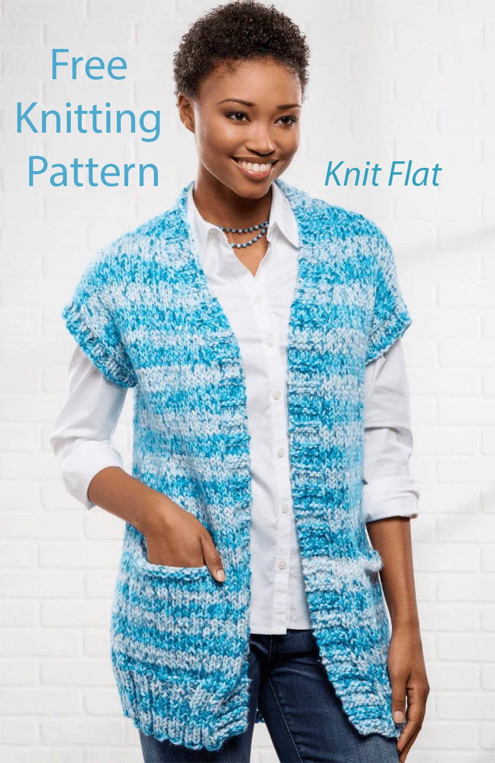 Free Sweater Knitting Pattern Pocket Vest