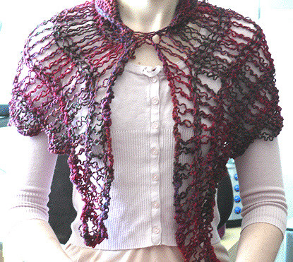 Free Knitting Pattern for Polo Collar Shawl