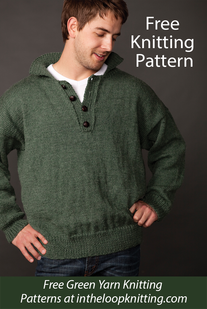 Free Polo Sweater Knitting Pattern