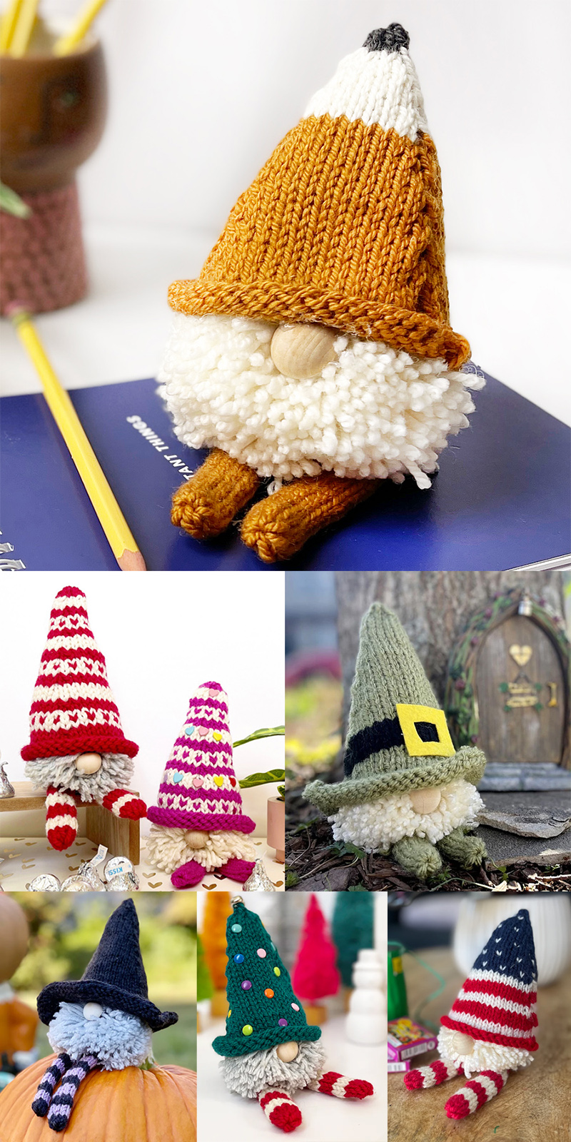 Free Pom Pom Gnomes Knitting Patterns Stash Buster