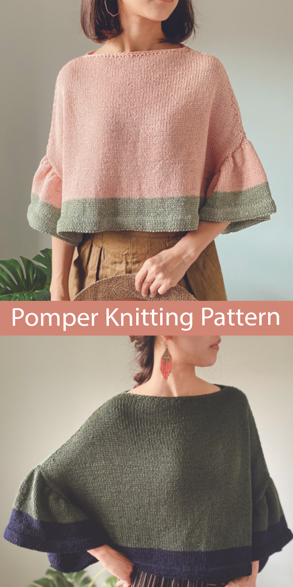 Swoncho Knitting Pattern Poncho Sweater Pomper Jumper