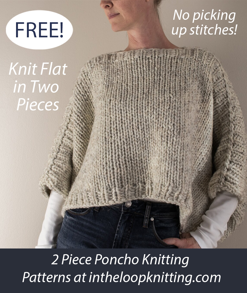 Free Beginner On the Go Poncho Knitting Pattern