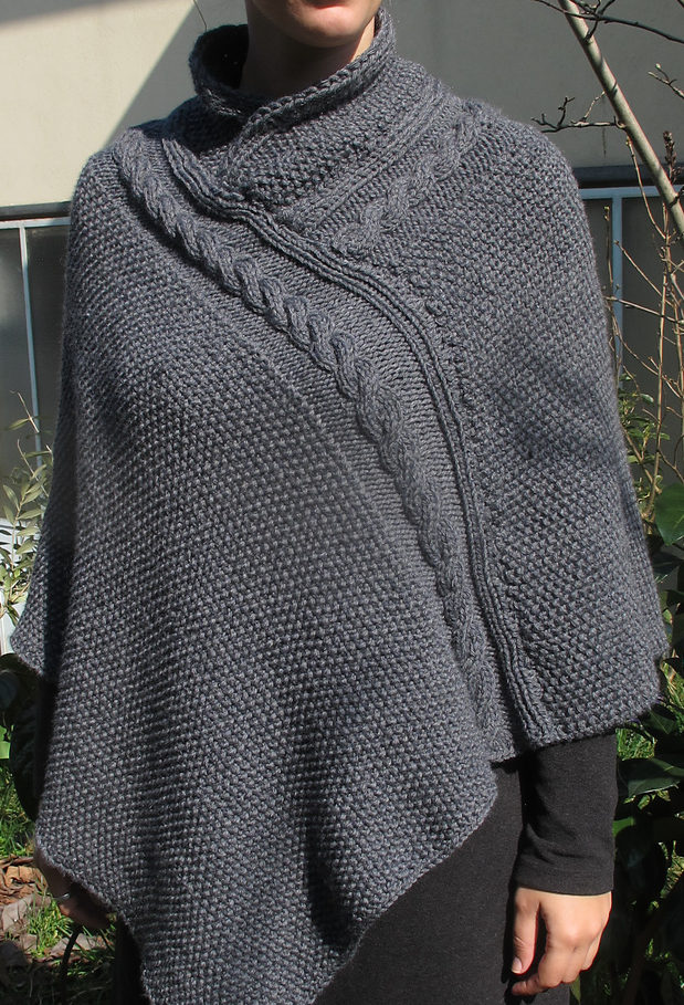 Free Knitting Pattern Poncho With Sleeves