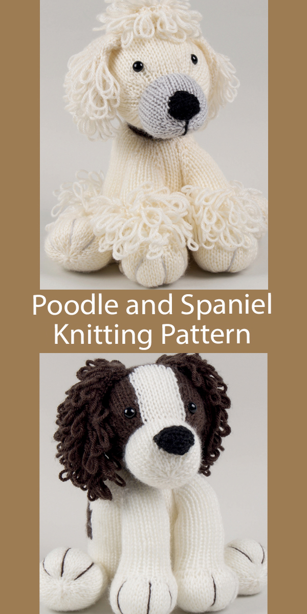 Dog Knitting Pattern Poodle and Spaniel