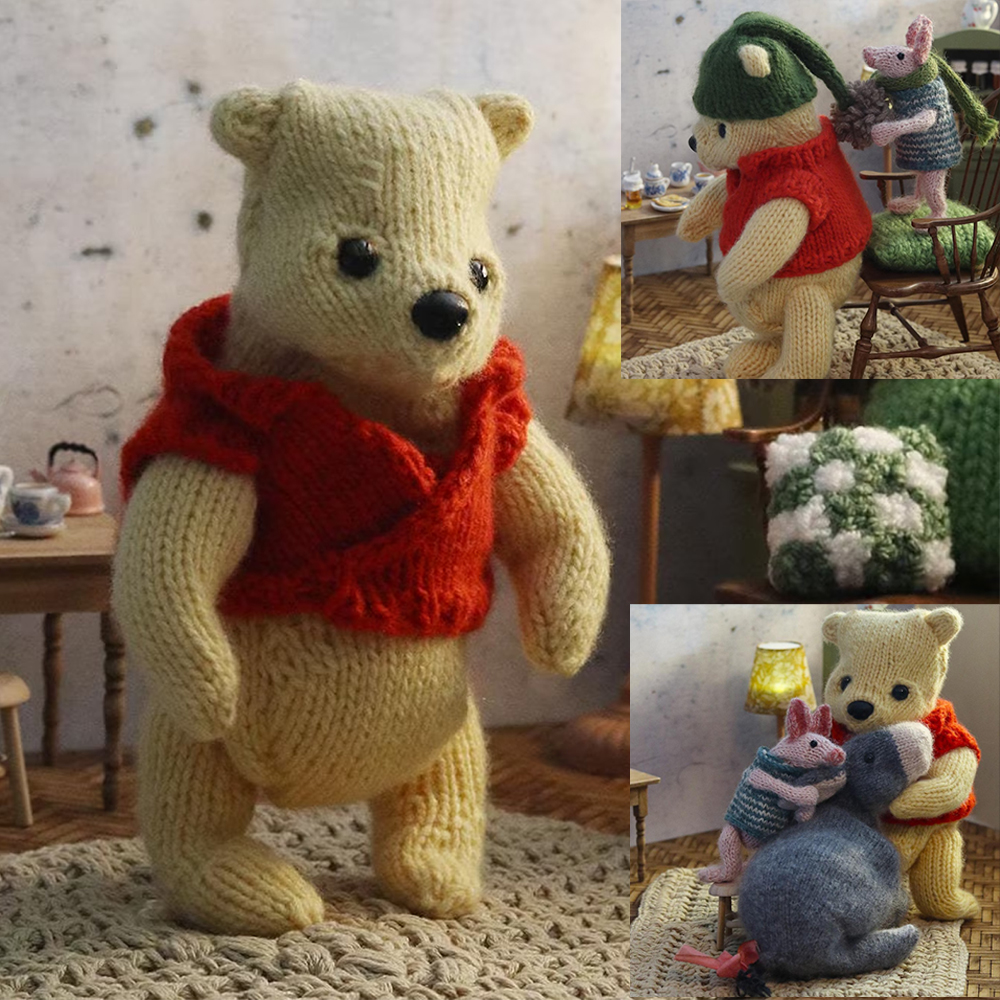 Knitting Pattern Pooh Bear and Friends