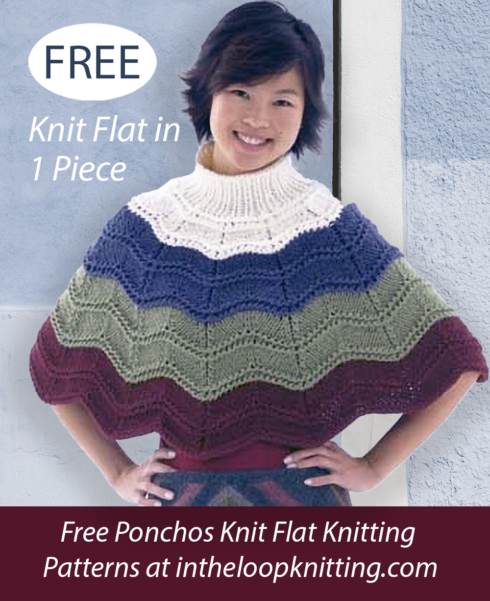 Free Chevron Poncho Knitting Pattern