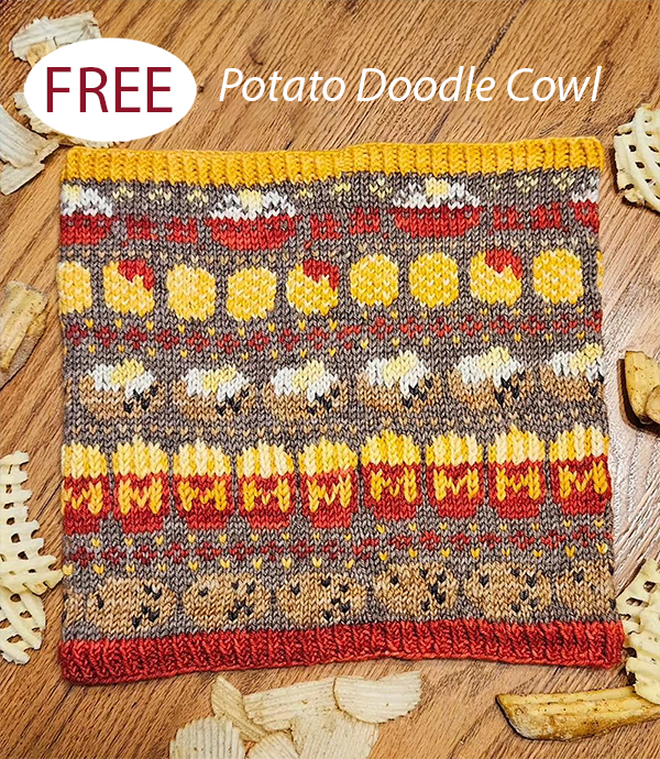 Free Knitting Pattern Potato Doodle Cowl