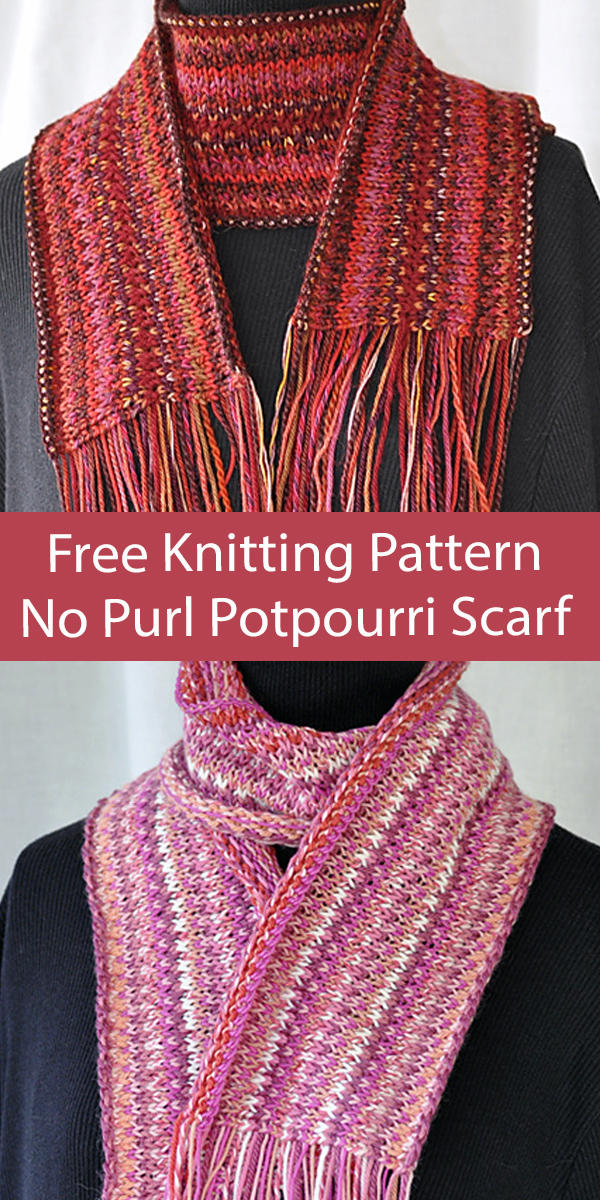 Free Scarf Knitting Pattern Potpourri Scarf