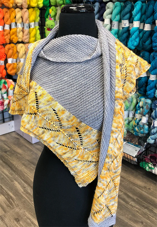 Power Up Edged Shawl Knitting Pattern