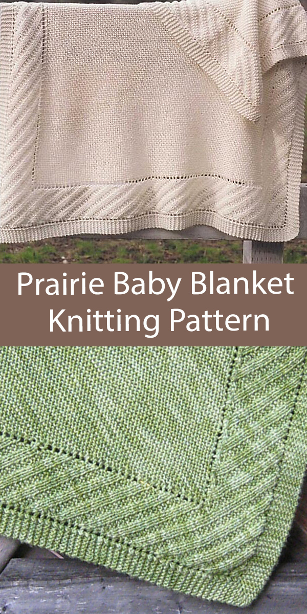 Baby Blanket Knitting Pattern Prairie Baby Blanket