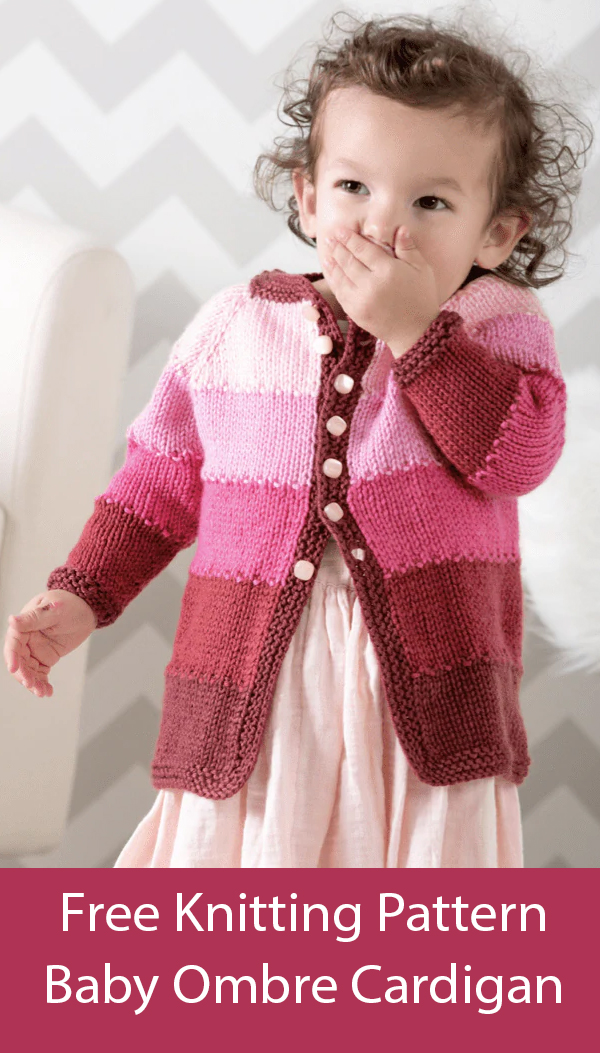 Free Baby Ombre Cardigan Knitting Pattern