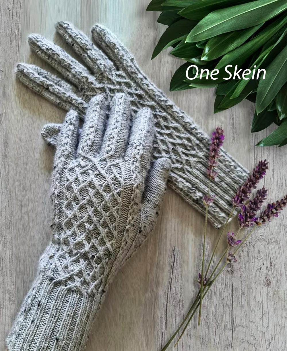 One Skein Pretty Damsel Gloves Knitting Pattern 