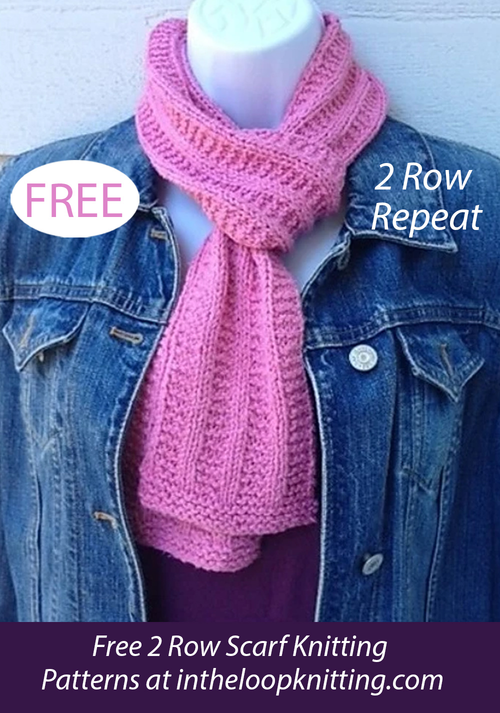 Free Pretty In Pink Scarf Knitting Pattern