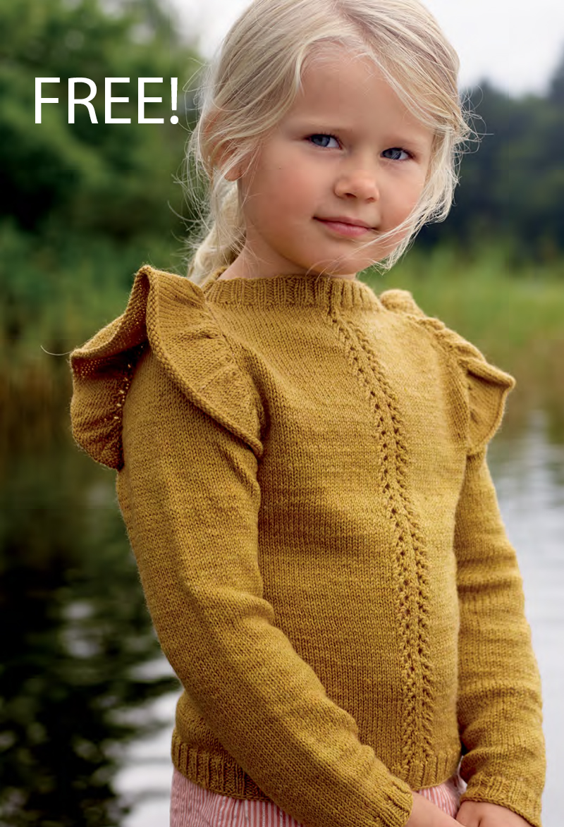 Free Girl's Sweater Knitting Pattern Pretty Please Pullover