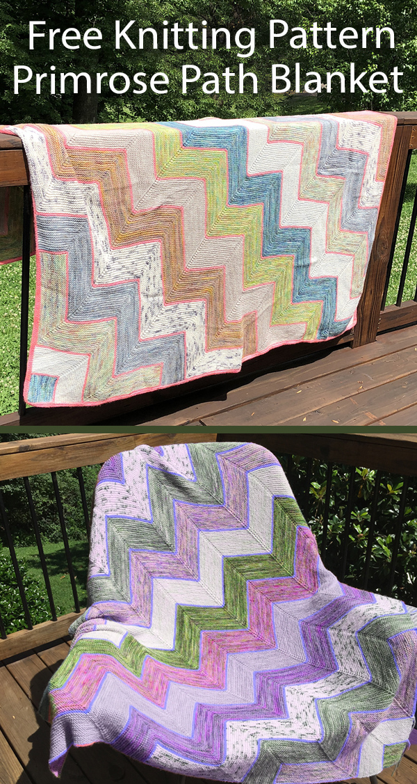 Free Blanket Knitting Pattern Primrose Path Blanket