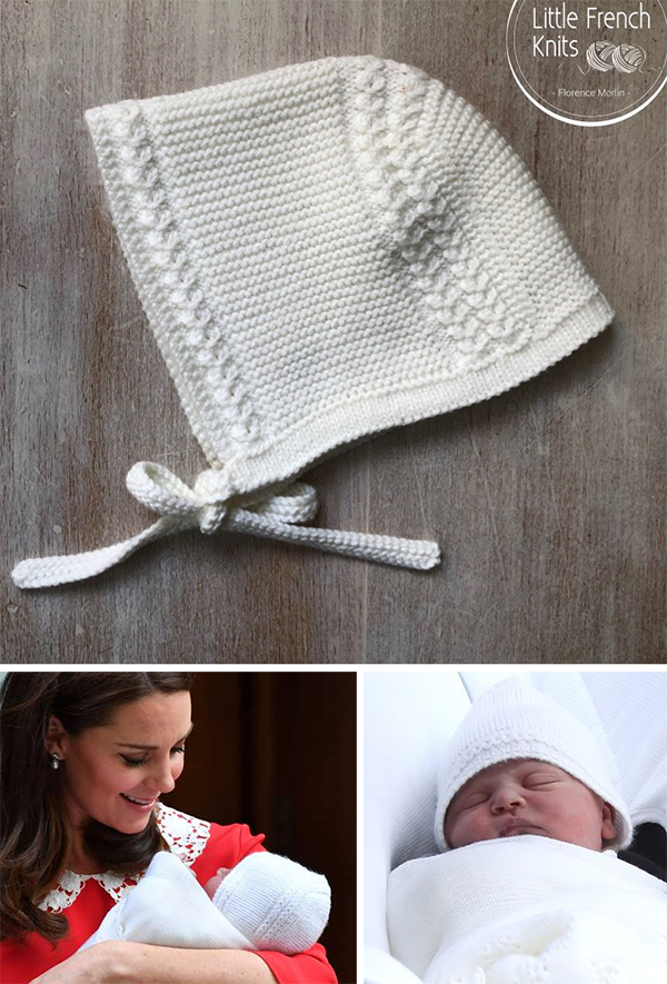 Knitting Pattern for Prince Louis Royal Baby Bonnet