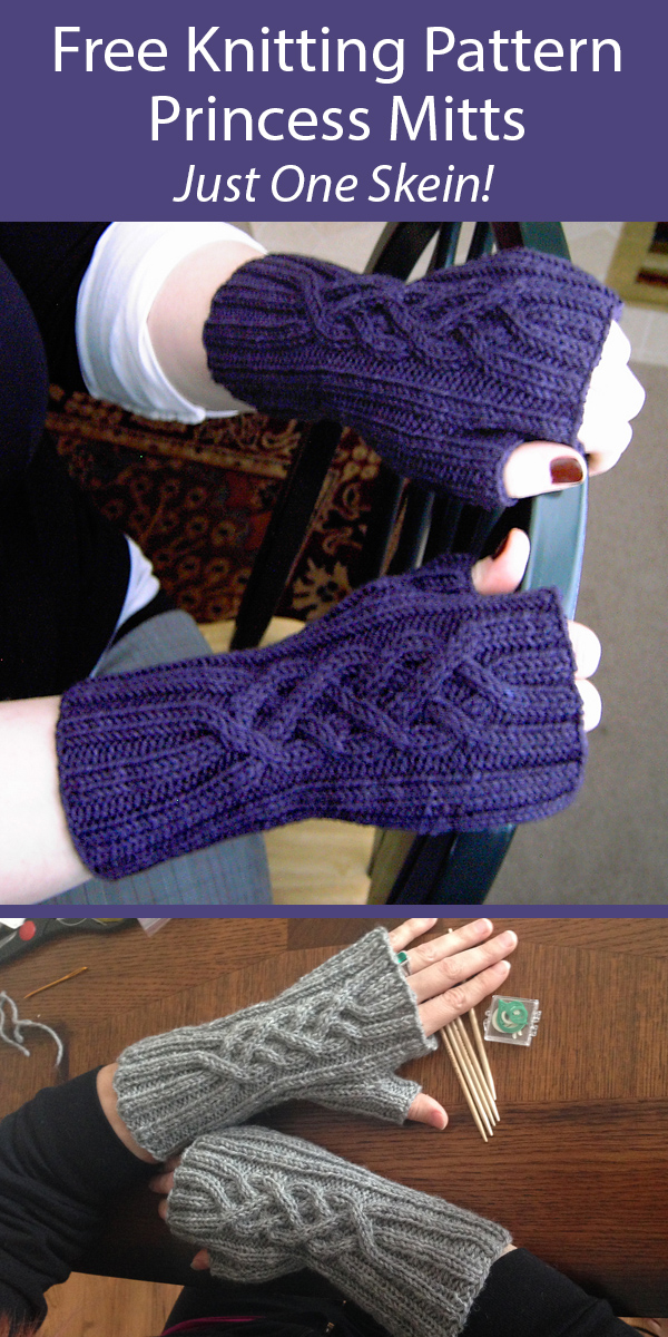 Free Mitts Knitting Pattern Princess Fingerless Mitts in One Skein