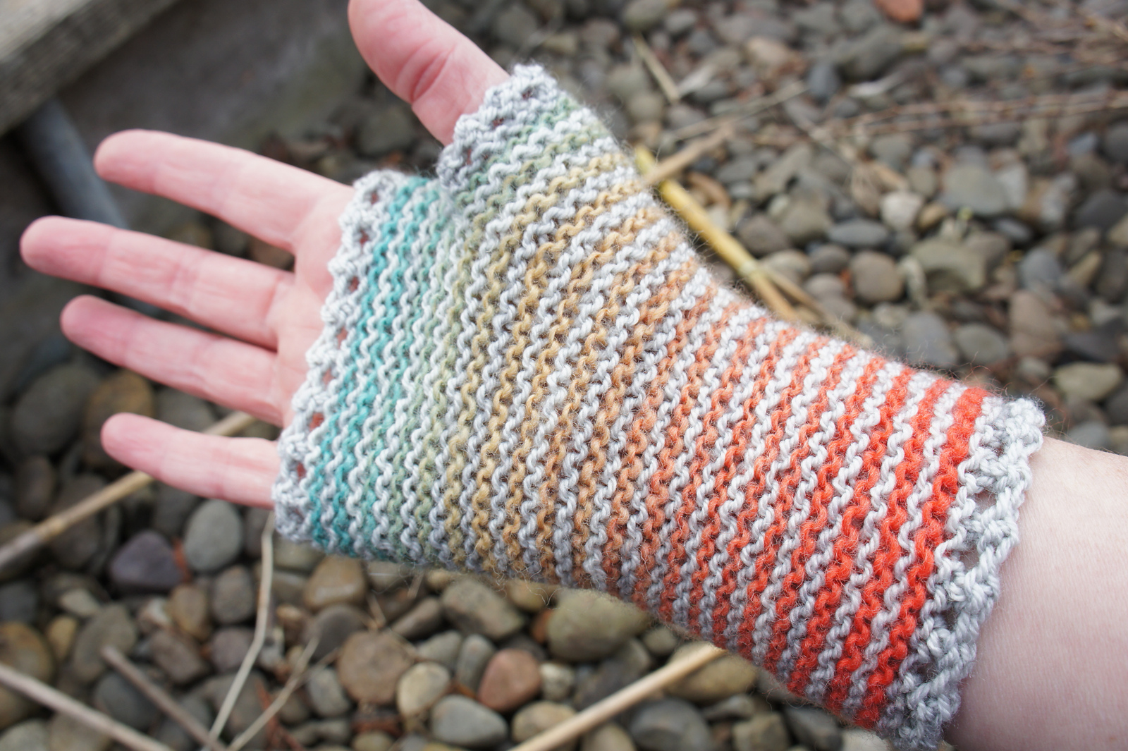 Free Knitting Pattern for Prisma Fingerless Mitts