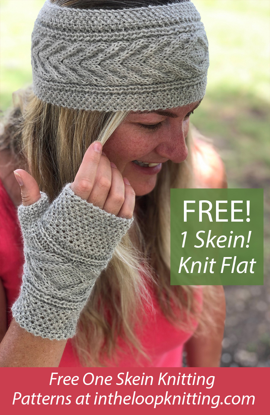 Free One Skein Headband and Mitts Knitting Pattern Pronghorn 25